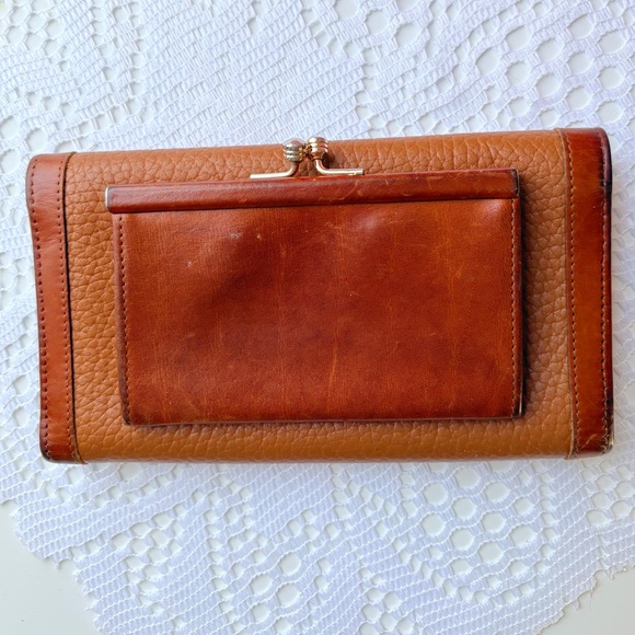 Dooney & Bourke Vintage Brown Leather Kiss Lock Wallet 🦆🤎 - Picture 3 of 7
